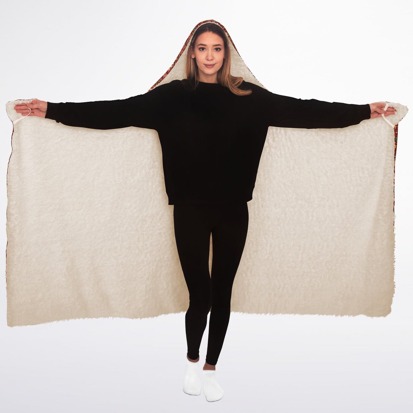Hooded Blanket Sherpa - AOP