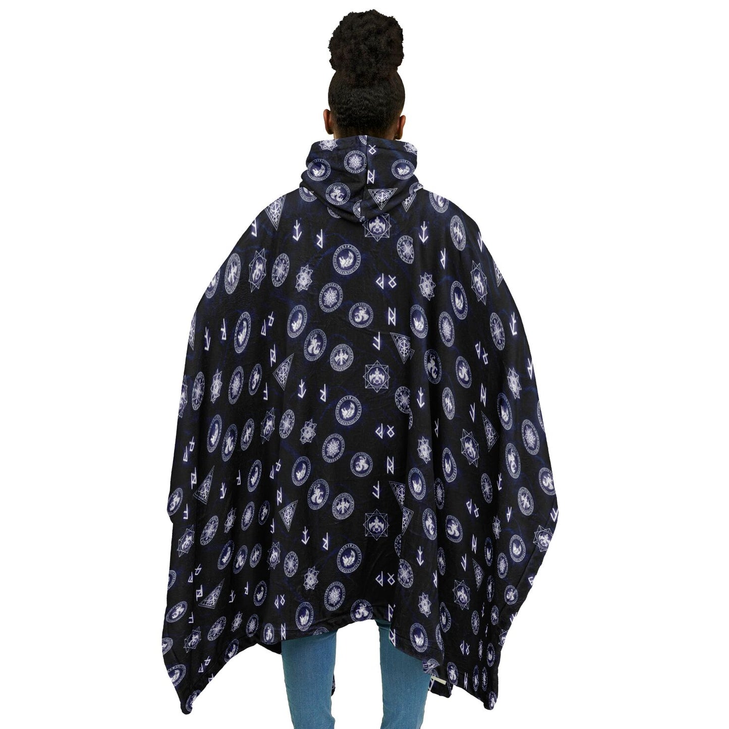 Flannel Blanket Poncho - AOP