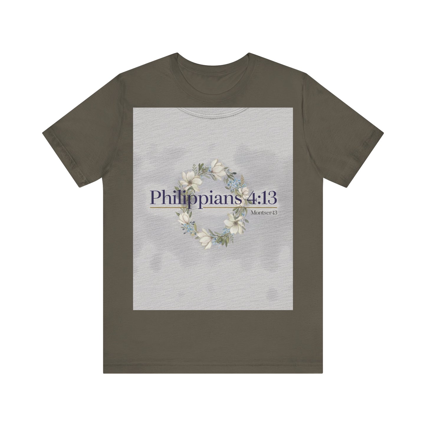 Inspirational Christian Tee - Philippians 4:13, Uplifting T-Shirt, Faith-Based Apparel, Gift for Believers, Motivational Clothing
