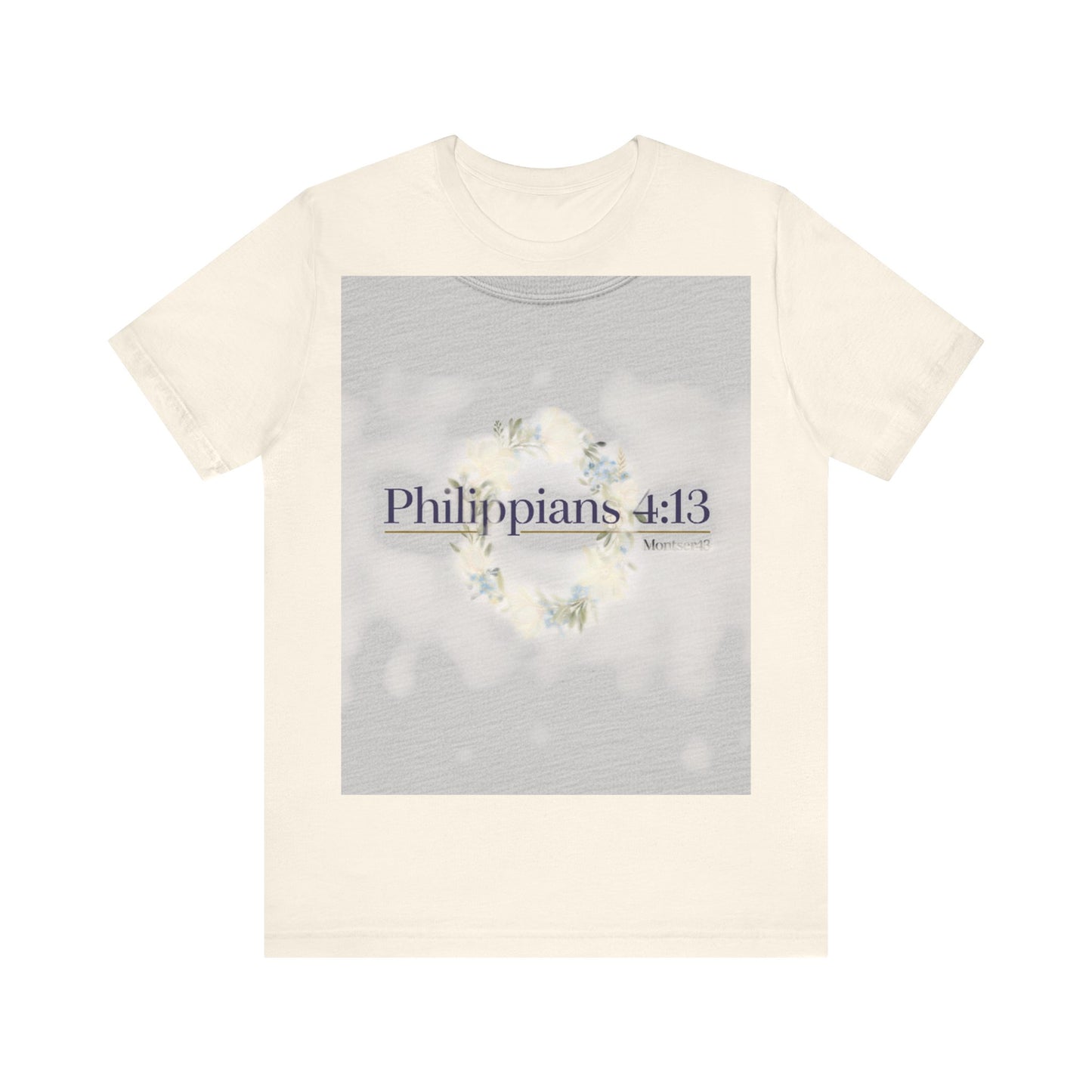 Inspirational Christian Tee - Philippians 4:13, Uplifting T-Shirt, Faith-Based Apparel, Gift for Believers, Motivational Clothing