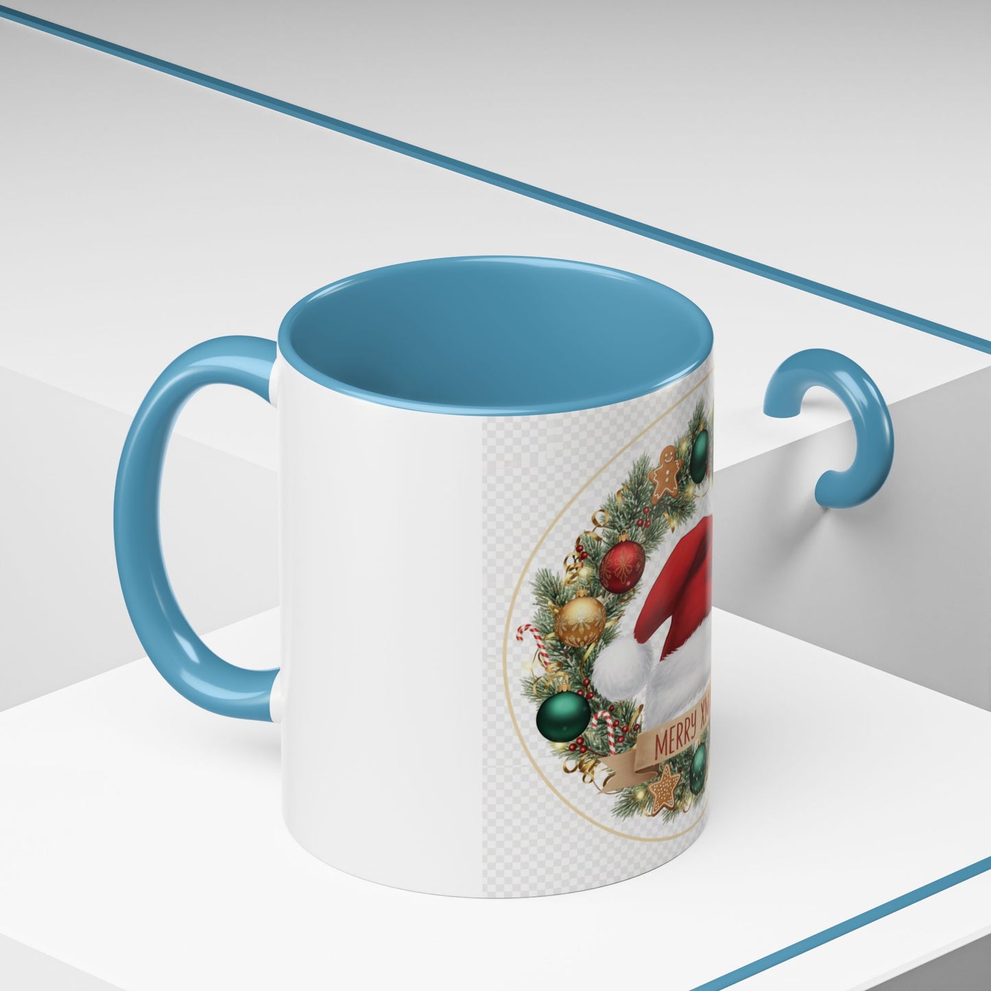 Christmas Accent Coffee Mug - Merry Xmas, Holiday Gift, Festive Decor, Seasonal Beverage, Cute Mug, Christmas Morning Drinkware
