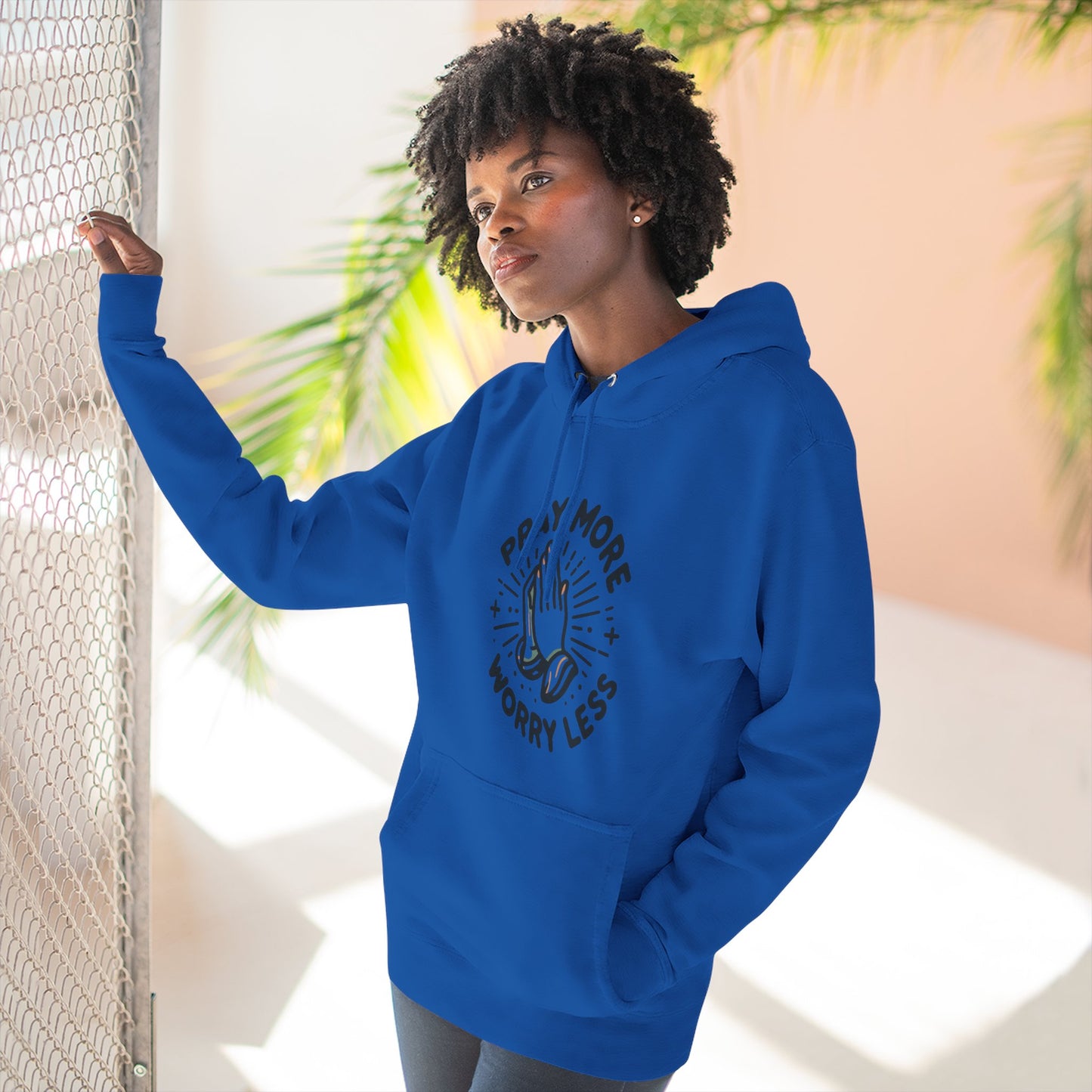 Three- Panel Fleece Hoodie, Inspirational Sweatshirt, Gift for Students, Relaxed Fit Hoodie, Casual Comfort Wear