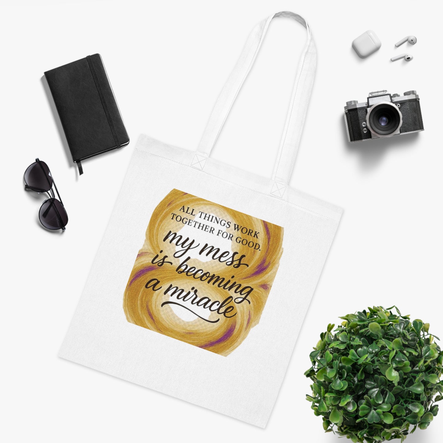 Inspirational Cotton Tote Bag, Eco-Friendly Shopping Bag, Gift for Friends, Motivational Design, Everyday Use, Beach Bag, Tote for Women