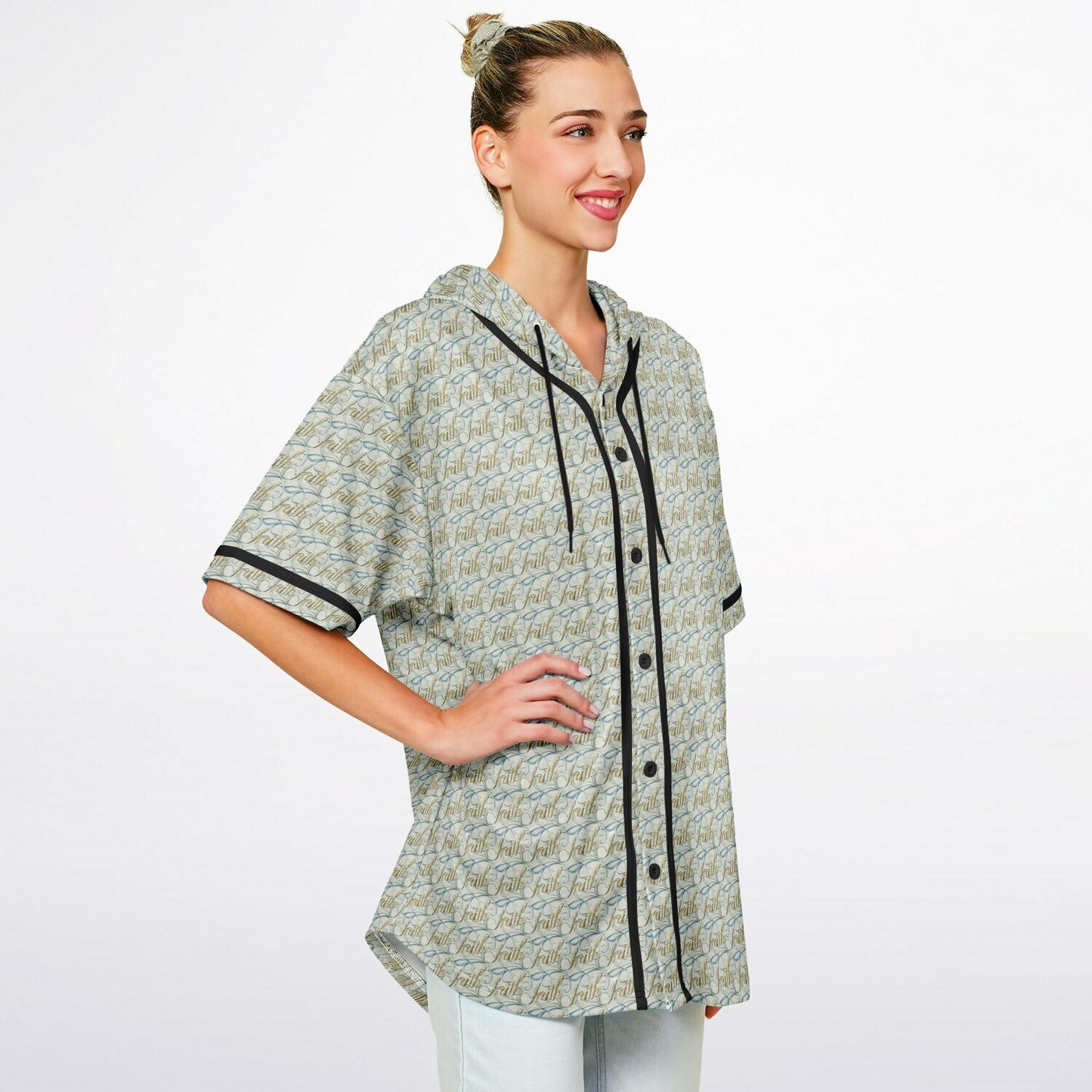 Hooded Baseball Jersey - AOP