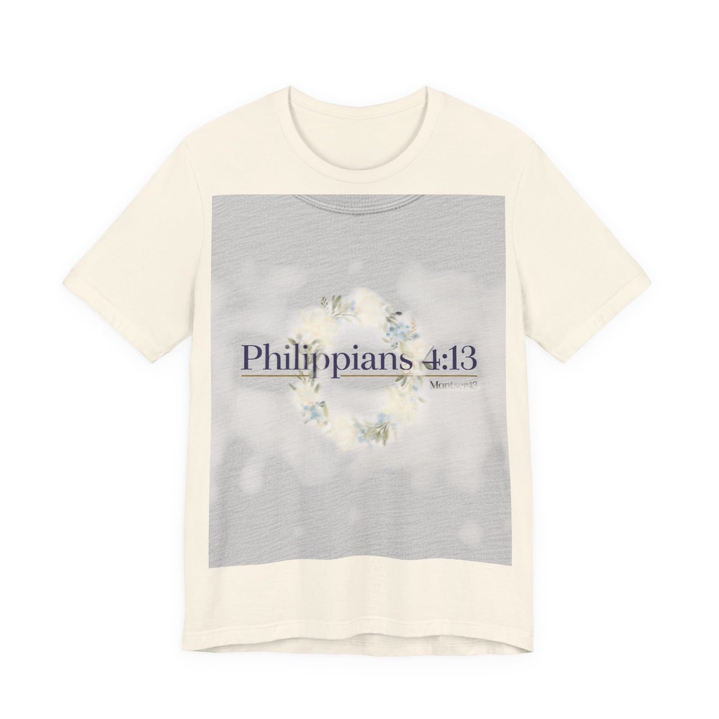 Inspirational Christian Tee - Philippians 4:13, Uplifting T-Shirt, Faith-Based Apparel, Gift for Believers, Motivational Clothing
