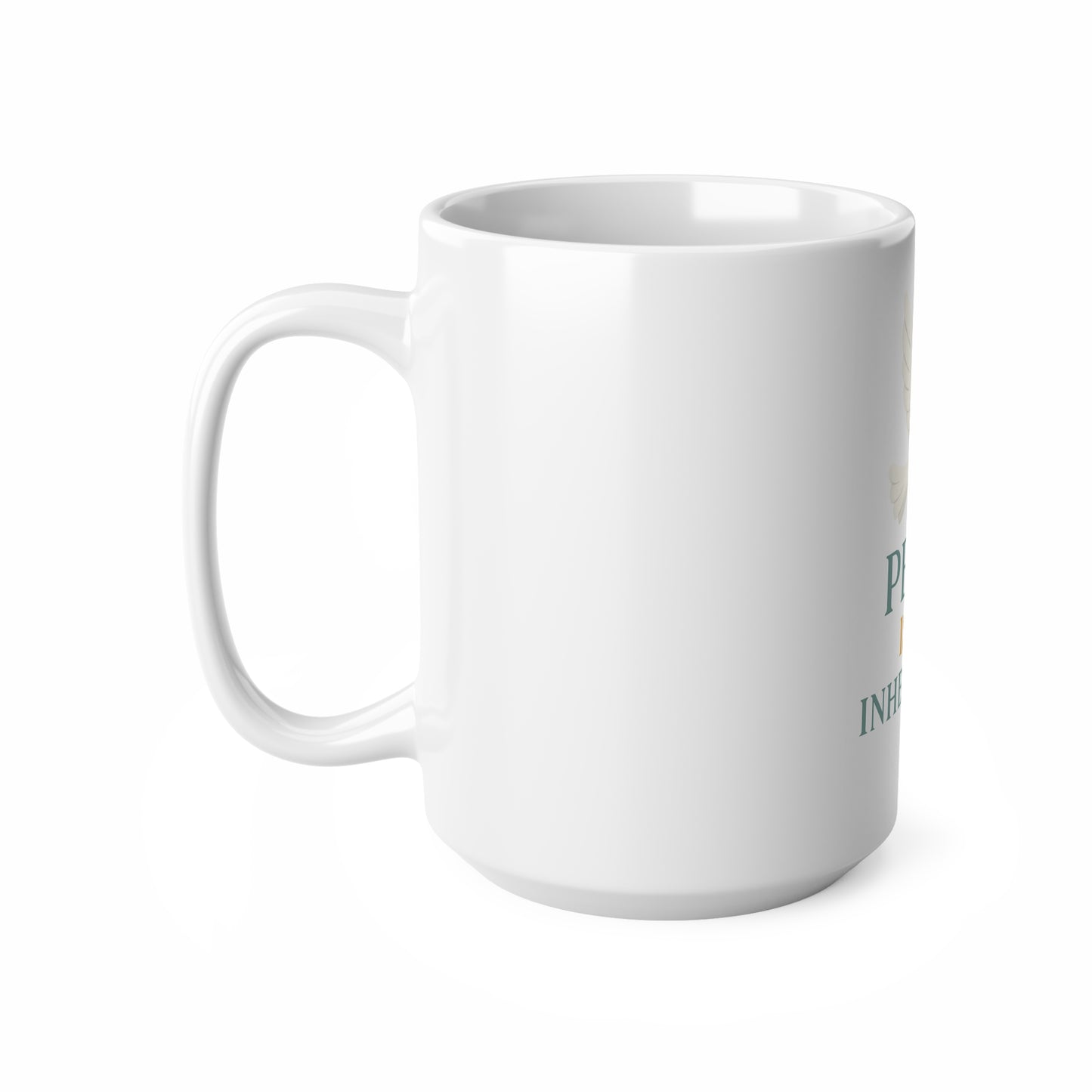 Ceramic Coffee Mug with Inspirational Quote - Peace is My Inheritance, Gift for Home, Office, Self-Care, Spirituality, Motivational Gift
