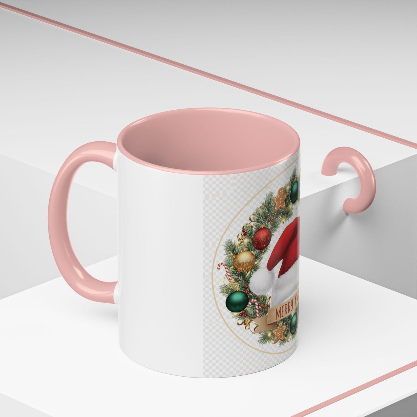 Christmas Accent Coffee Mug - Merry Xmas, Holiday Gift, Festive Decor, Seasonal Beverage, Cute Mug, Christmas Morning Drinkware