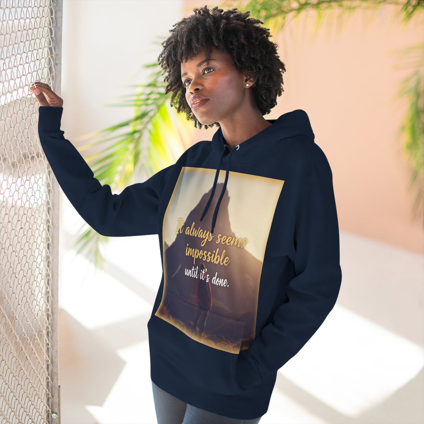 Inspirational Fleece Hoodie, Cozy Sweatshirt for Comfort, Motivational Apparel for Active Lifestyle, Gift for Her