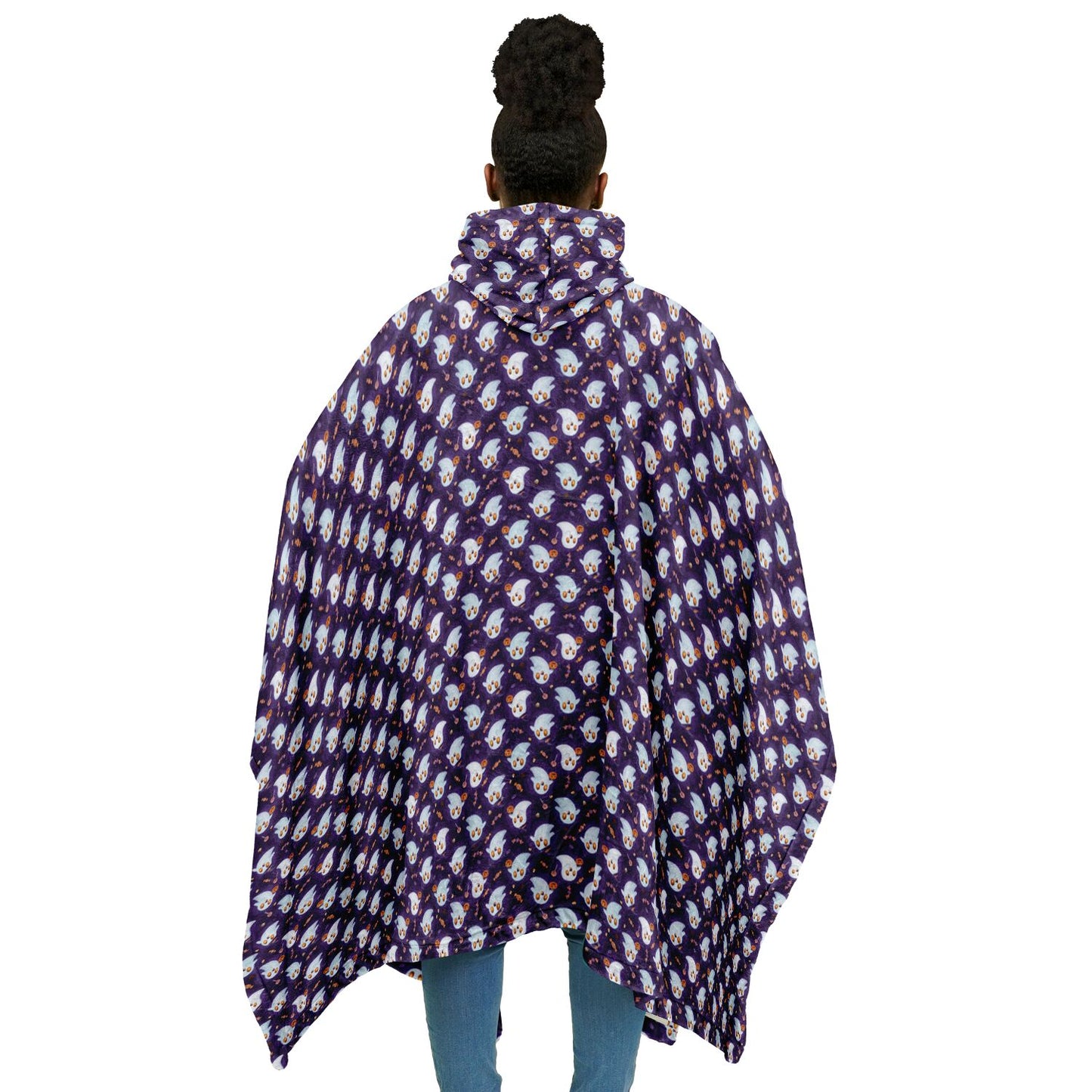 Flannel Blanket Poncho - AOP