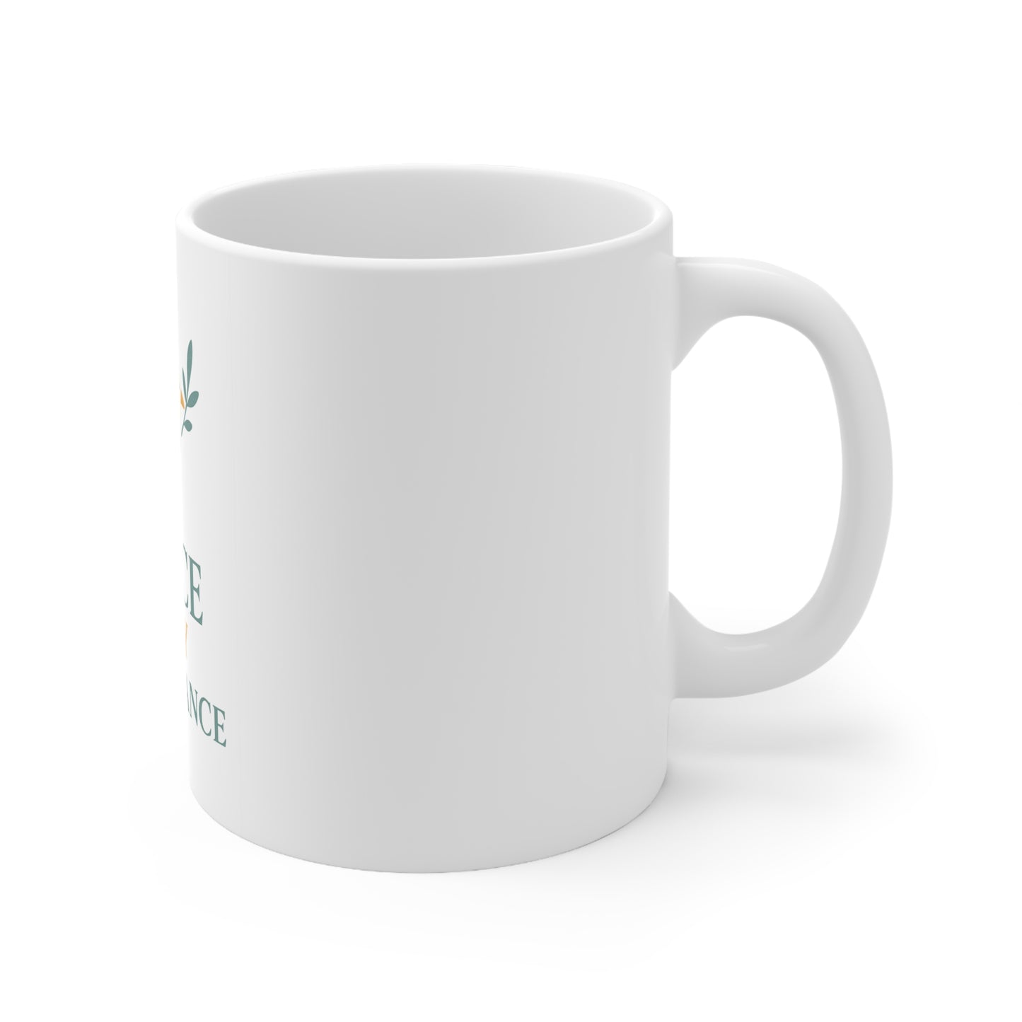 Ceramic Coffee Mug with Inspirational Quote - Peace is My Inheritance, Gift for Home, Office, Self-Care, Spirituality, Motivational Gift