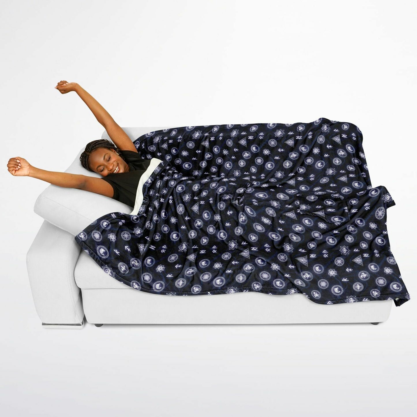 Flannel Blanket Poncho - AOP