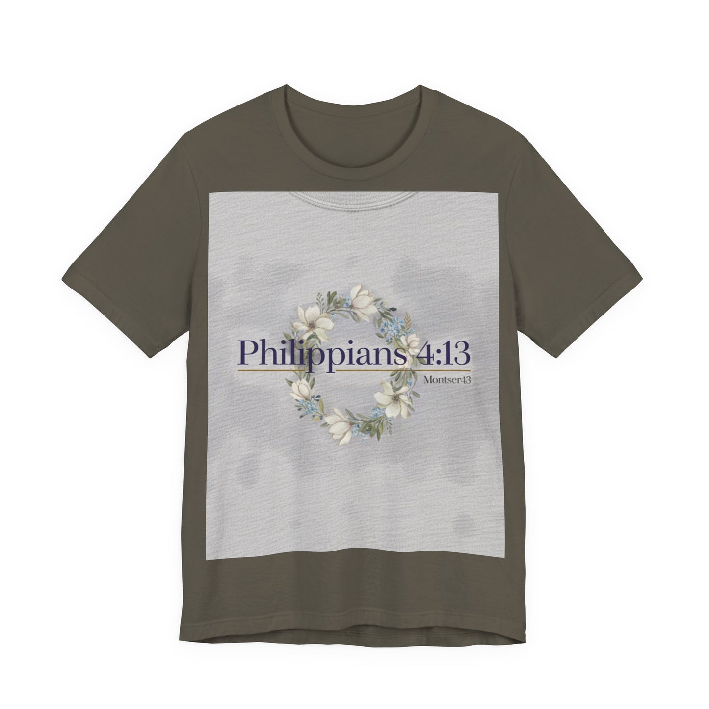 Inspirational Christian Tee - Philippians 4:13, Uplifting T-Shirt, Faith-Based Apparel, Gift for Believers, Motivational Clothing