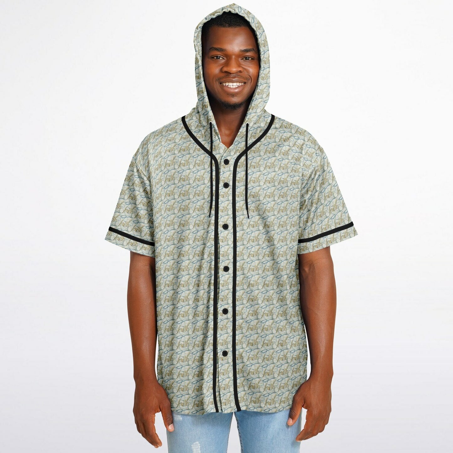 Hooded Baseball Jersey - AOP