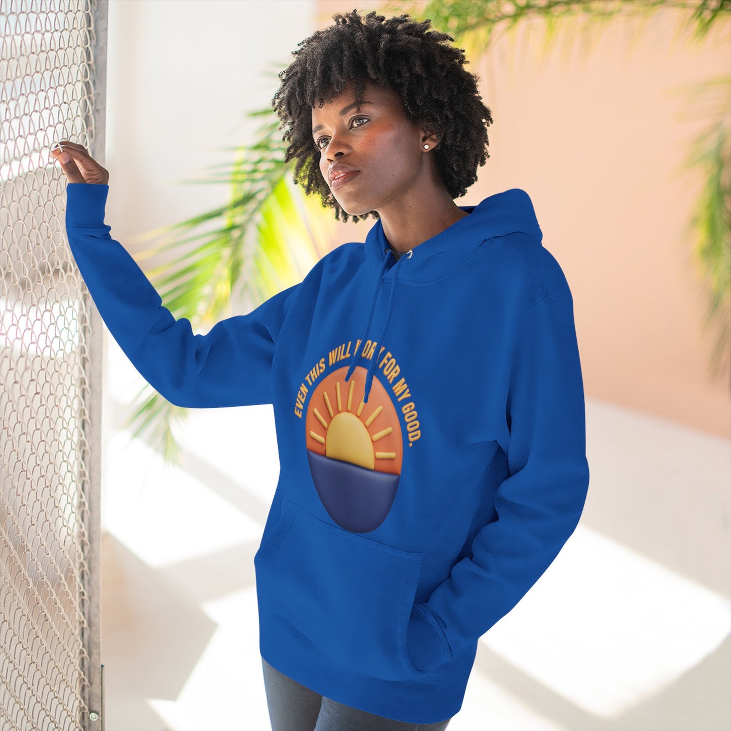 Sunny Vibes Fleece Hoodie - Cozy Sweatshirt for Warm Days, Casual Wear, Weekend Fun, Outdoor Adventures, Gift for Nature Lovers