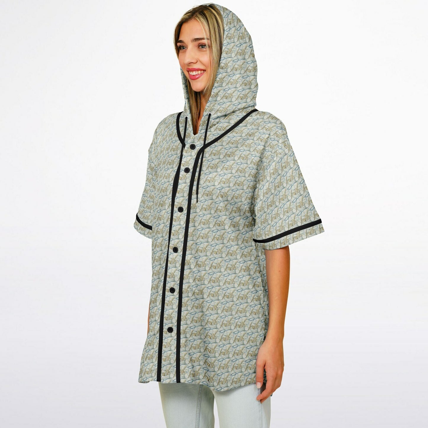 Hooded Baseball Jersey - AOP