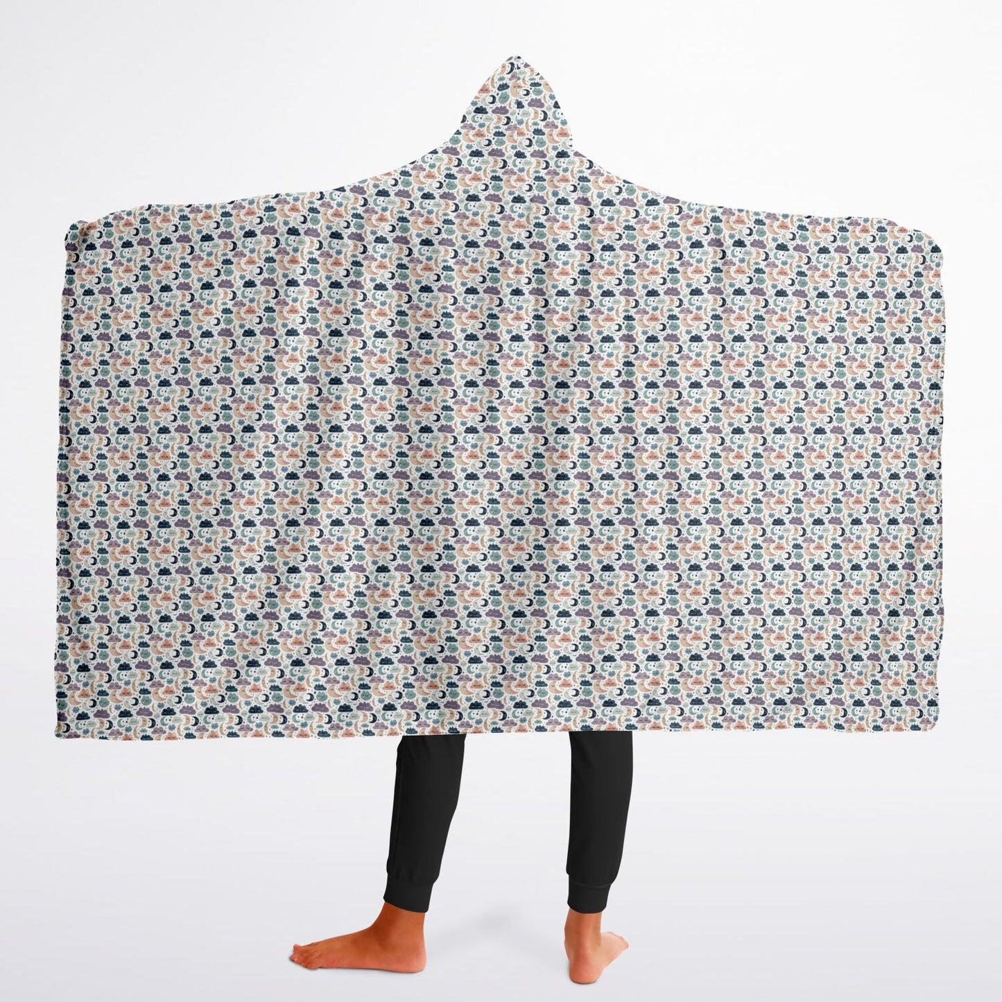 Youth Hooded Blanket Sherpa - AOP
