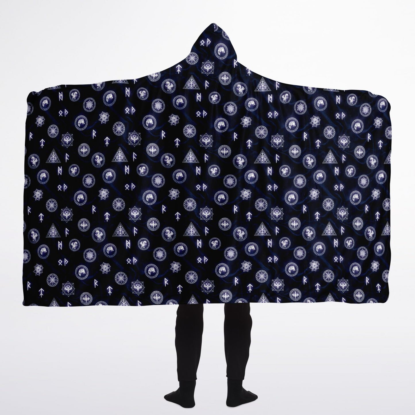 Hooded Blanket Sherpa - AOP