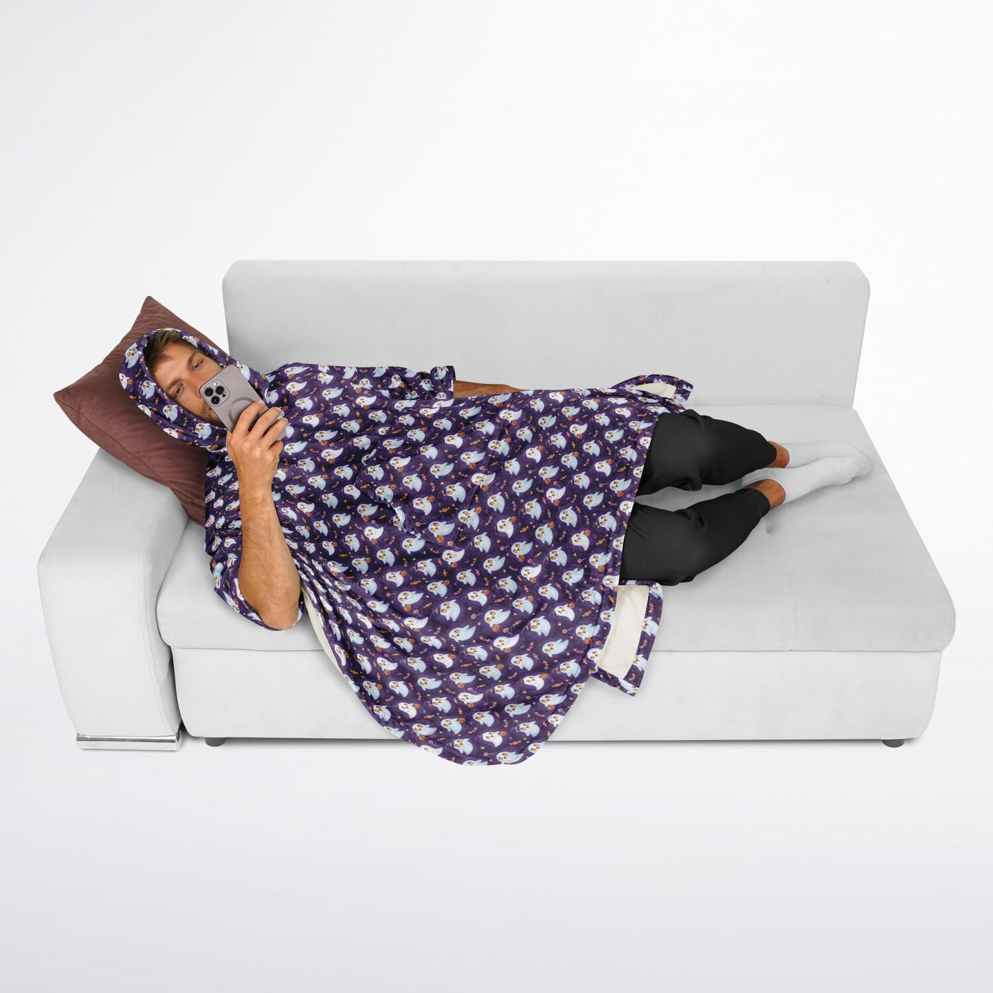 Flannel Blanket Poncho - AOP