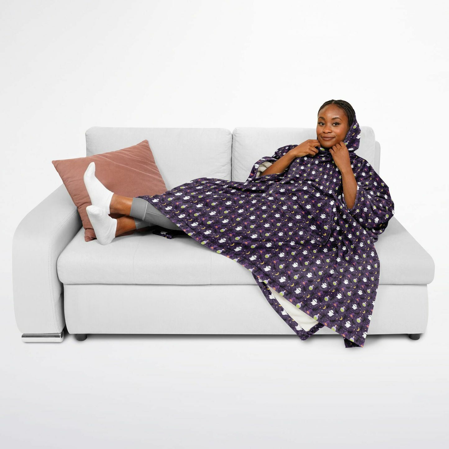 Flannel Blanket Poncho - AOP