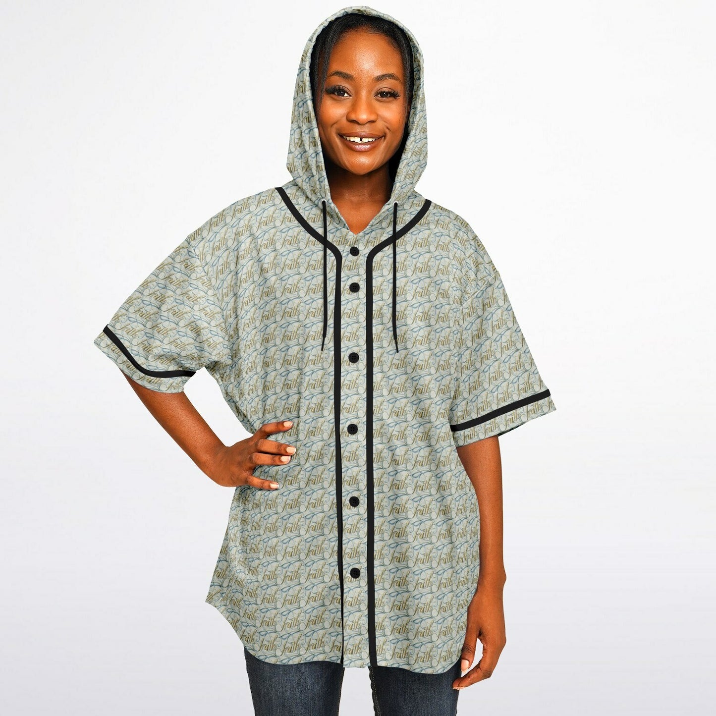 Hooded Baseball Jersey - AOP