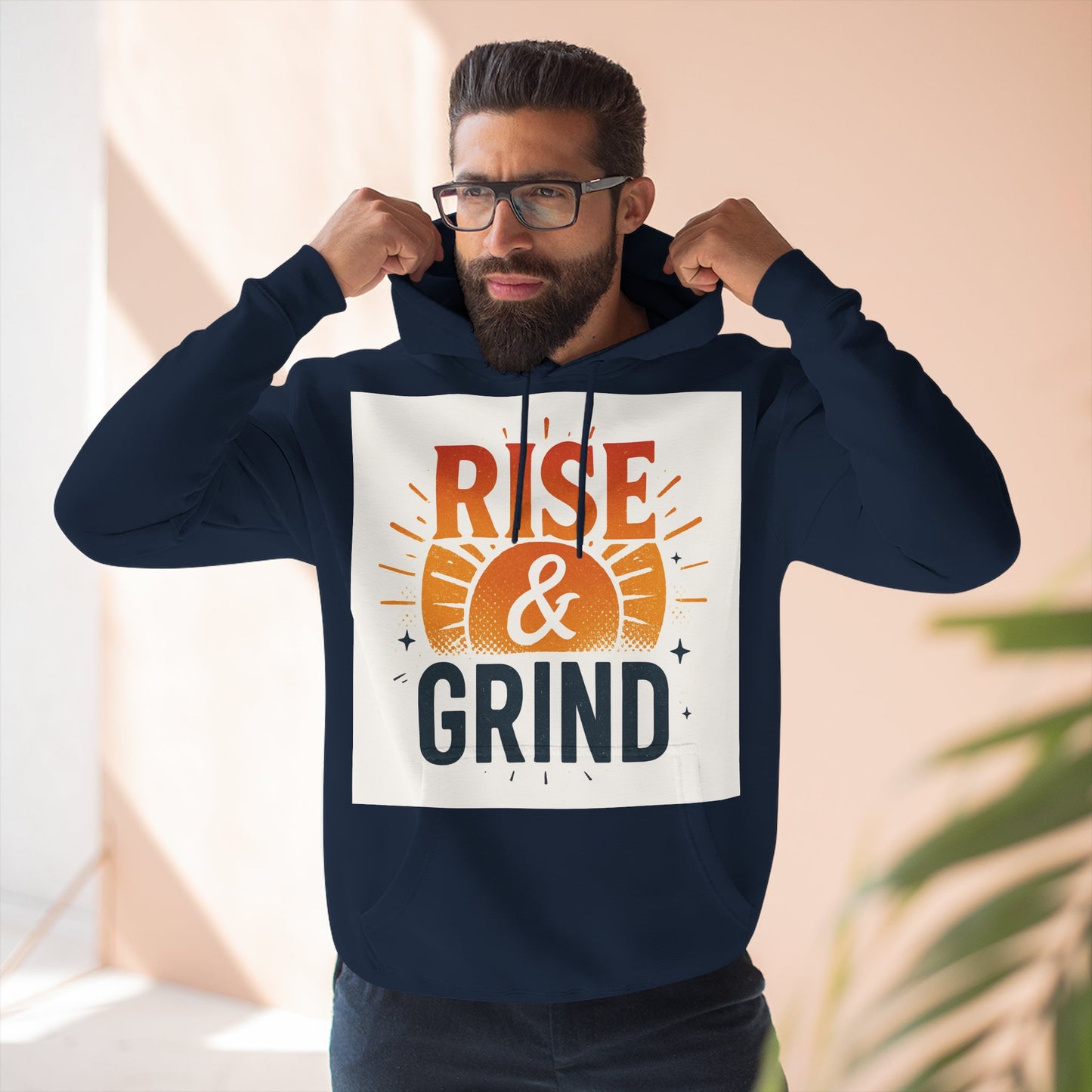 motivational fleece hoodie