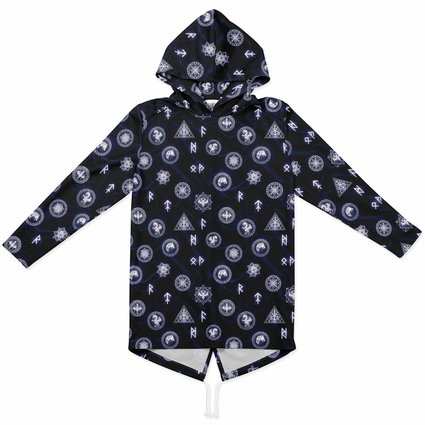 Fashion Elongated Hoodie - AOP