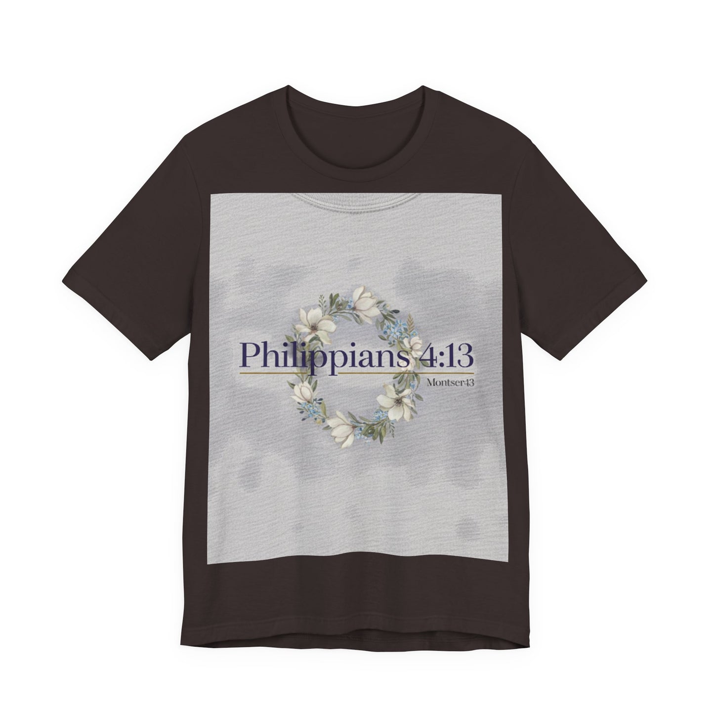 Inspirational Christian Tee - Philippians 4:13, Uplifting T-Shirt, Faith-Based Apparel, Gift for Believers, Motivational Clothing