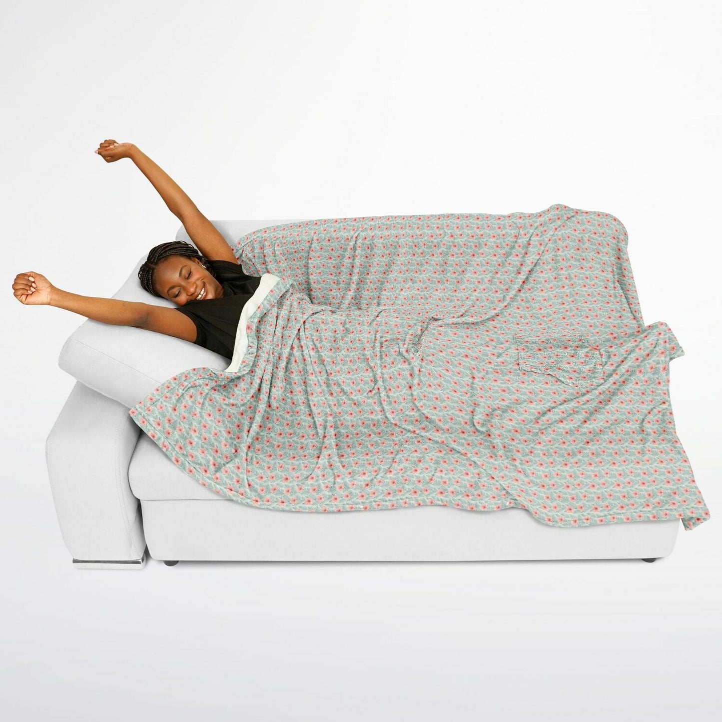 Flannel Blanket Poncho - AOP