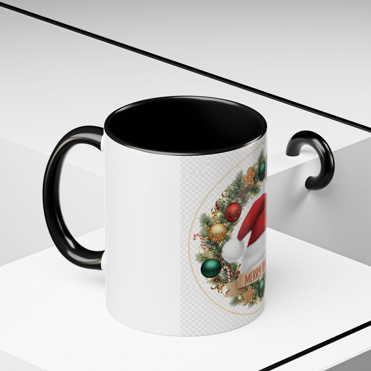 Christmas Accent Coffee Mug - Merry Xmas, Holiday Gift, Festive Decor, Seasonal Beverage, Cute Mug, Christmas Morning Drinkware