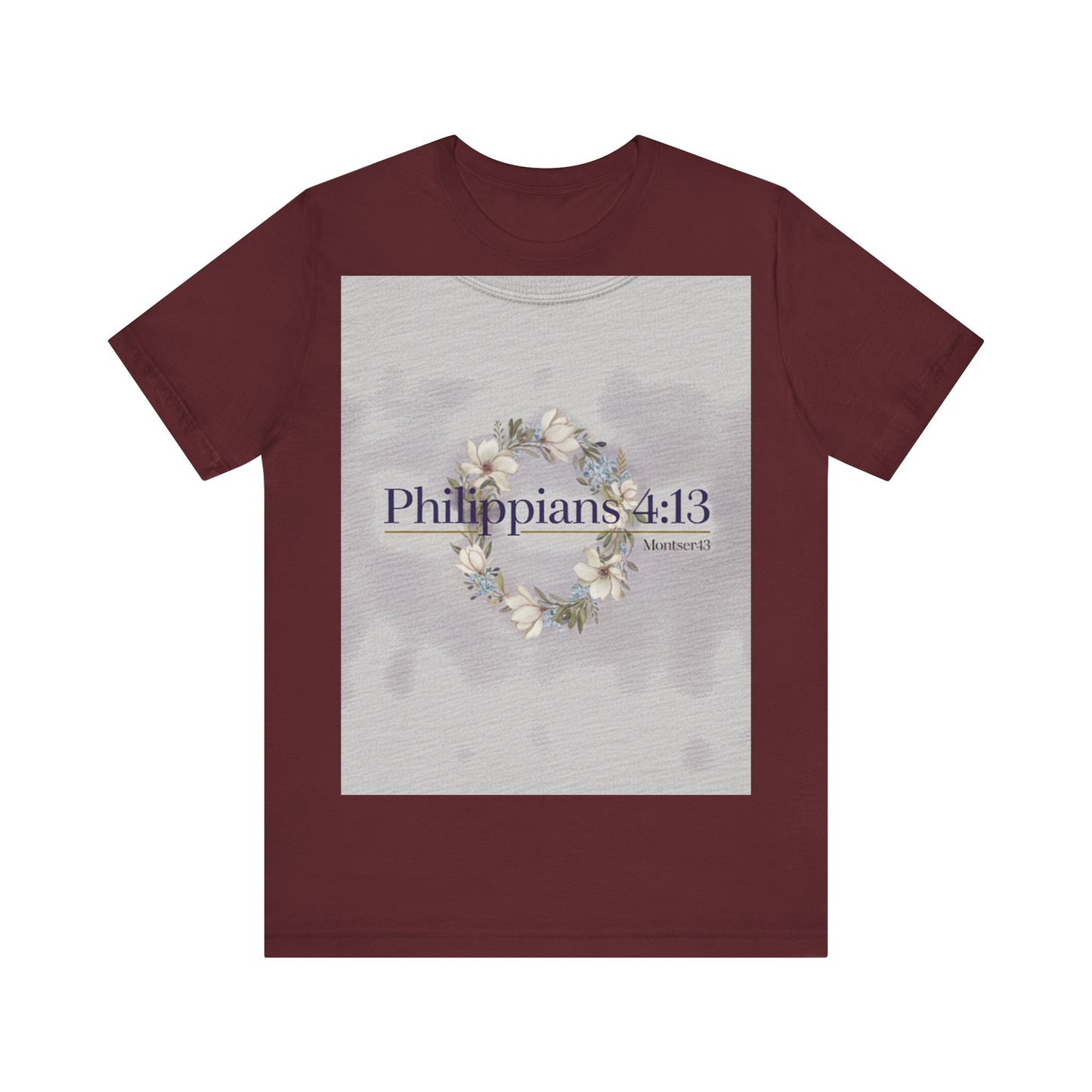 Inspirational Christian Tee - Philippians 4:13, Uplifting T-Shirt, Faith-Based Apparel, Gift for Believers, Motivational Clothing