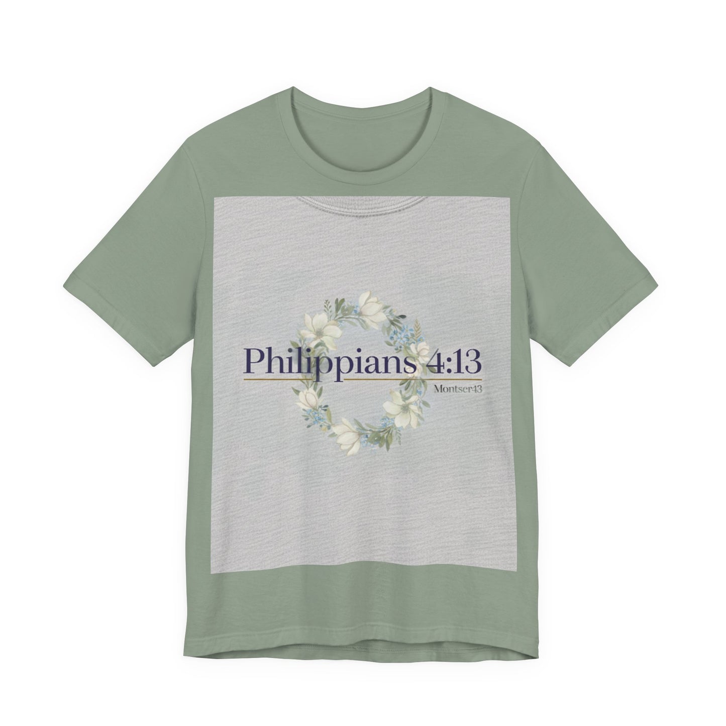 Inspirational Christian Tee - Philippians 4:13, Uplifting T-Shirt, Faith-Based Apparel, Gift for Believers, Motivational Clothing