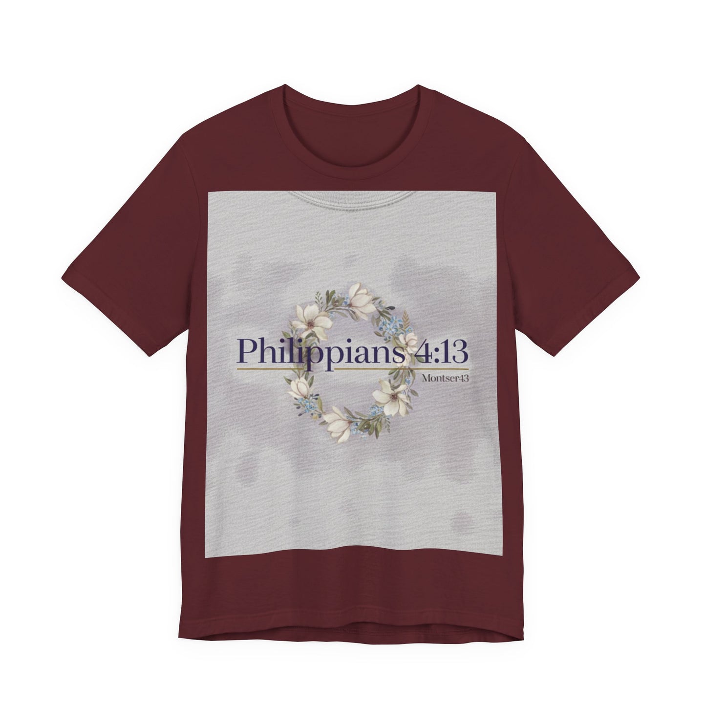 Inspirational Christian Tee - Philippians 4:13, Uplifting T-Shirt, Faith-Based Apparel, Gift for Believers, Motivational Clothing