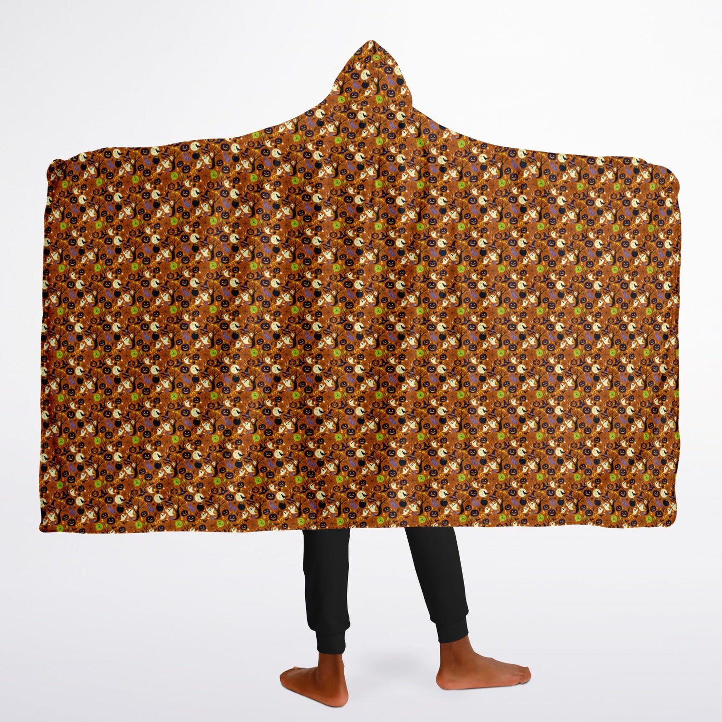Youth Hooded Blanket Sherpa - AOP