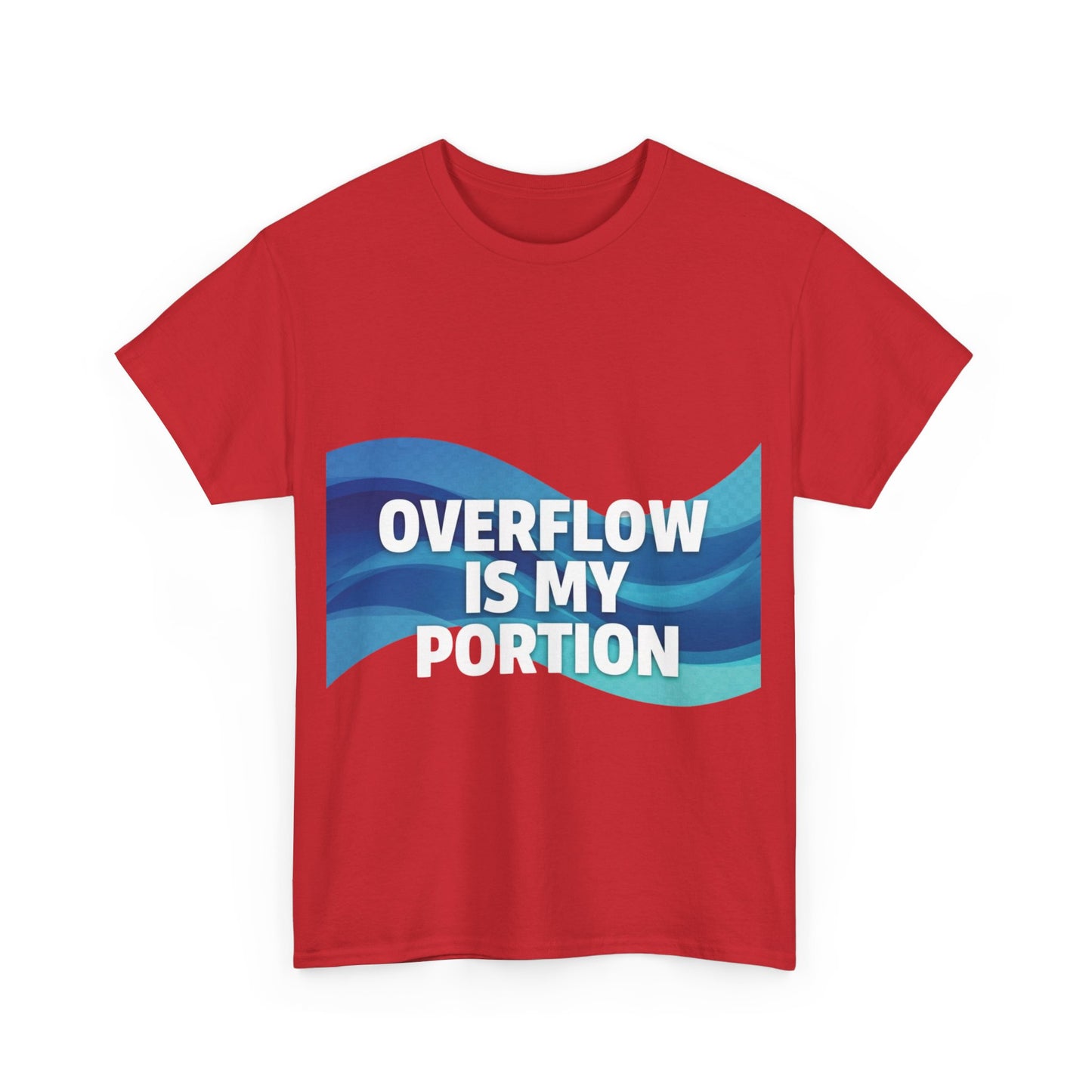 Overflow Is My Portion Unisex Heavy Cotton Tee, Inspirational T-Shirt, Motivational Apparel, Gift for Him/Her, Casual Wear, Everyday Style
