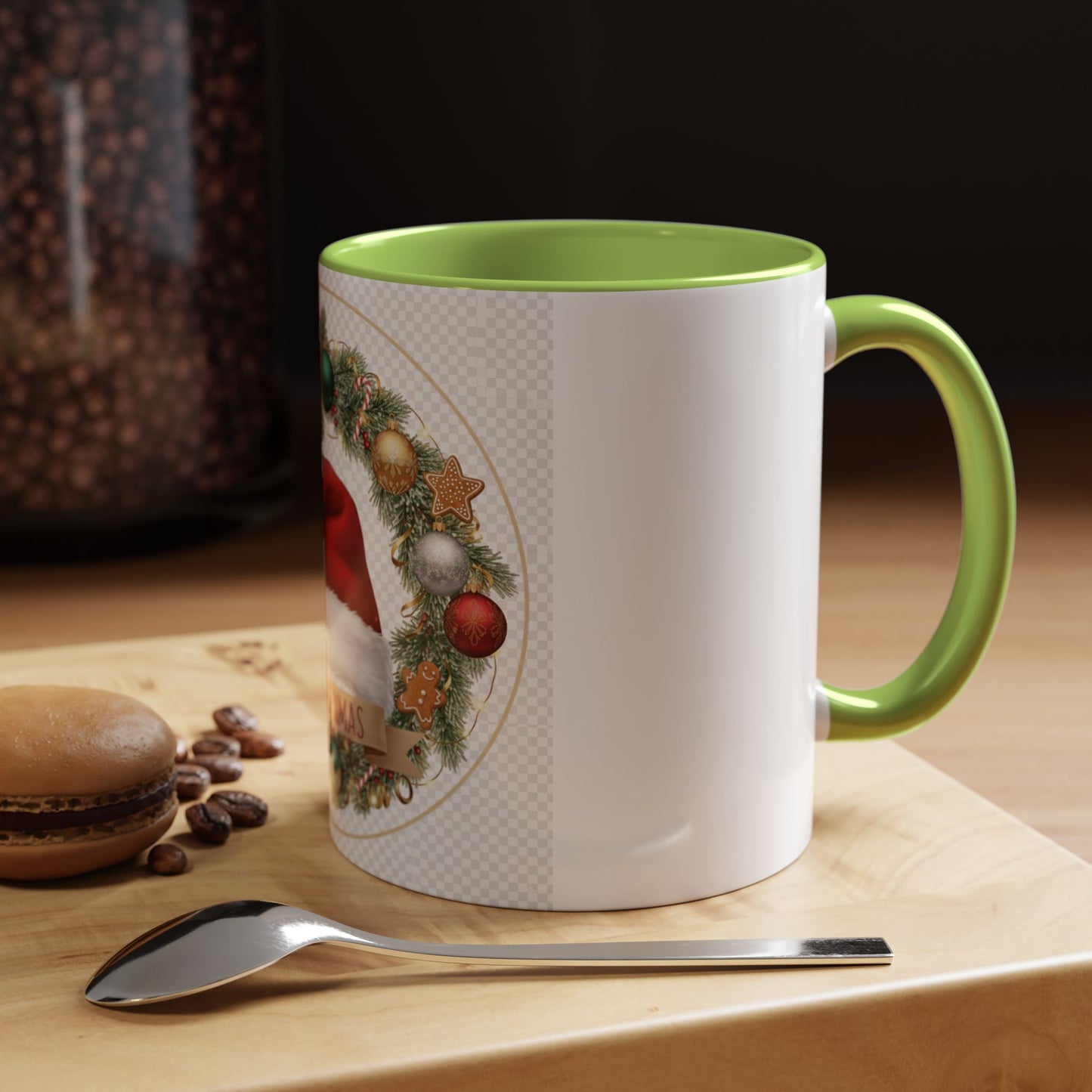 Christmas Accent Coffee Mug - Merry Xmas, Holiday Gift, Festive Decor, Seasonal Beverage, Cute Mug, Christmas Morning Drinkware