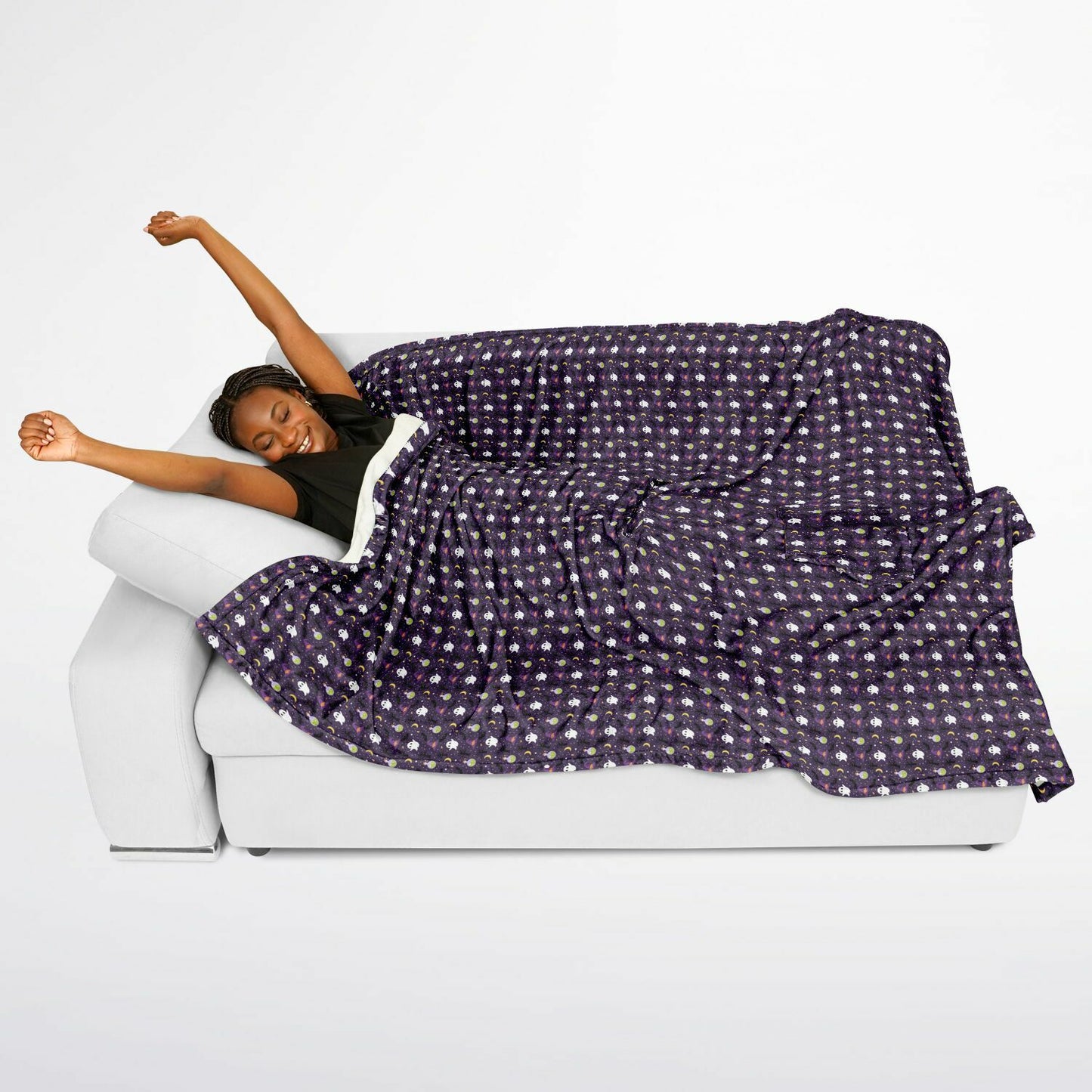 Flannel Blanket Poncho - AOP