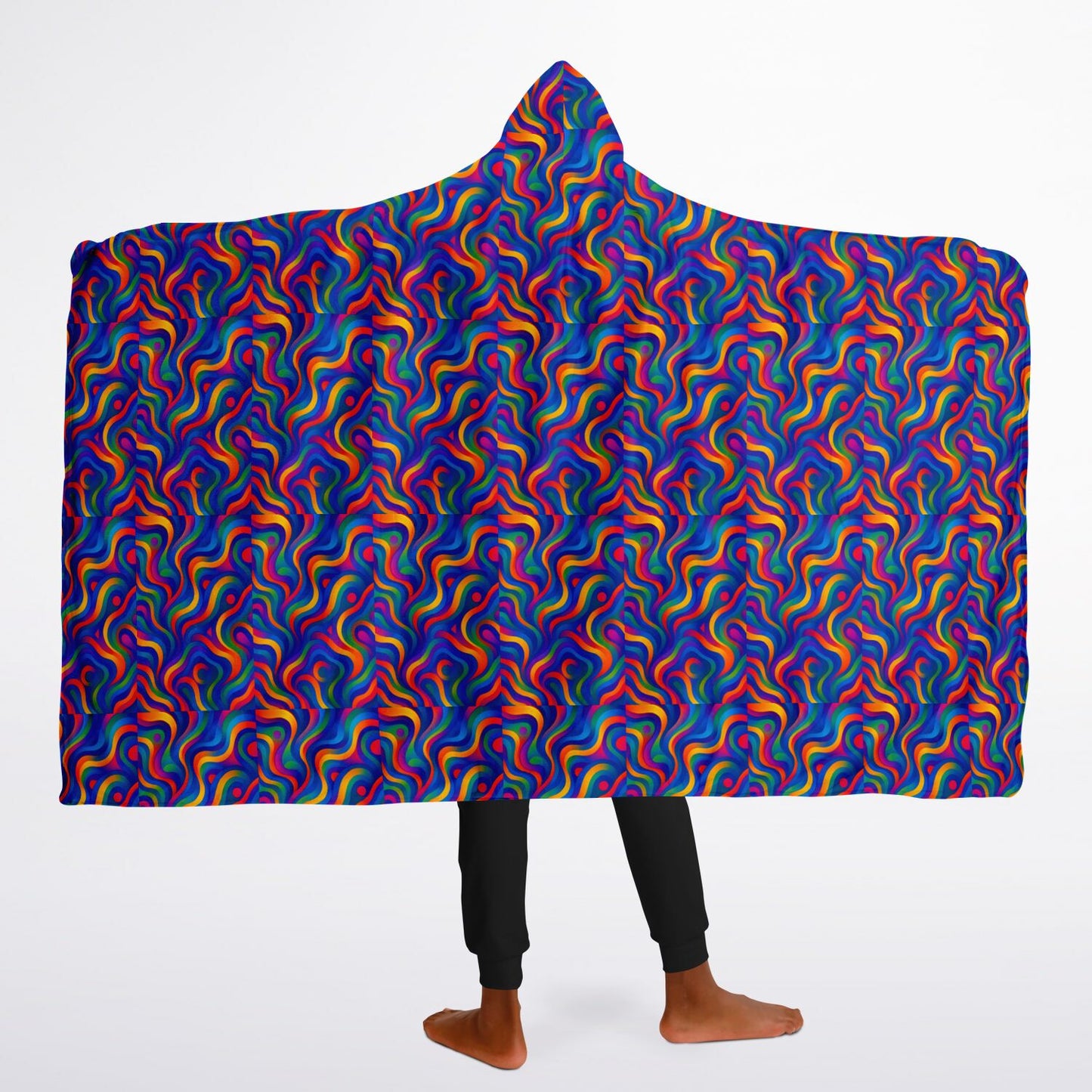 Youth Hooded Blanket Sherpa - AOP