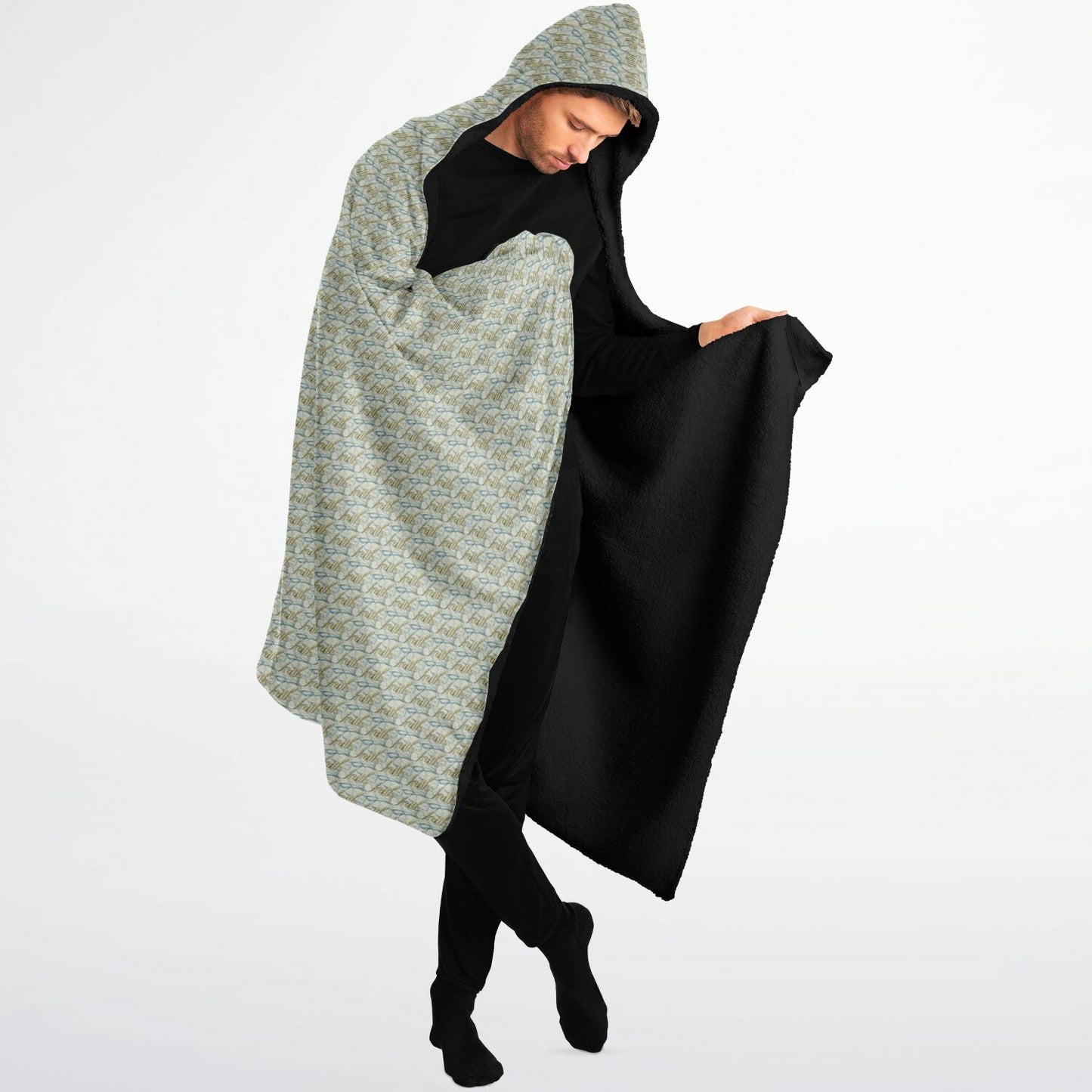 Hooded Blanket Micro Fleece - AOP