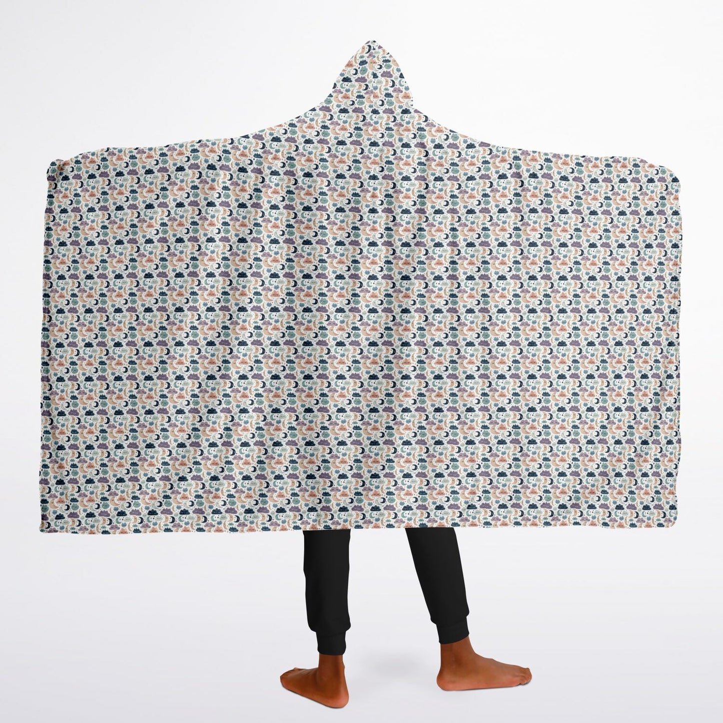Youth Hooded Blanket Sherpa - AOP
