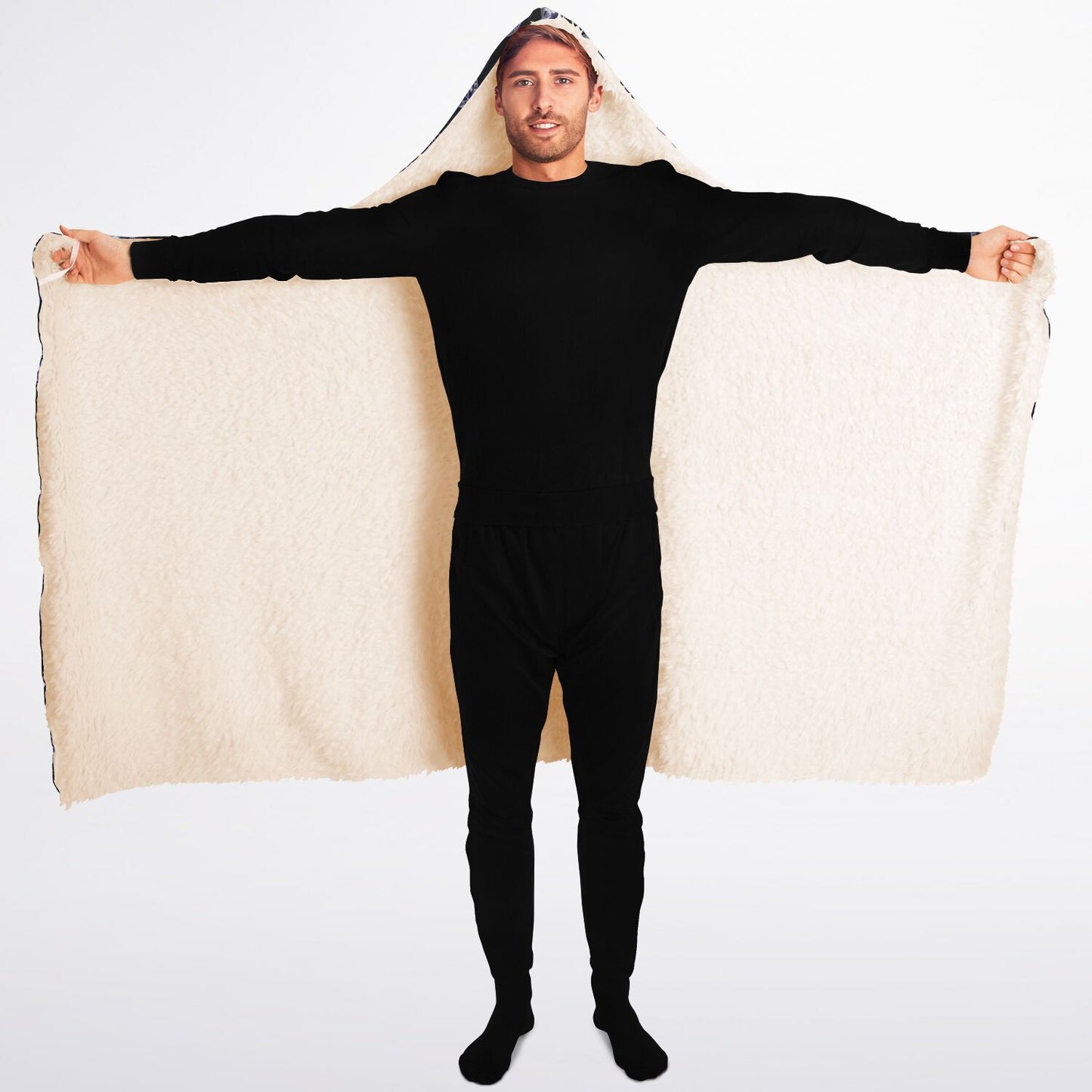 Hooded Blanket Sherpa - AOP