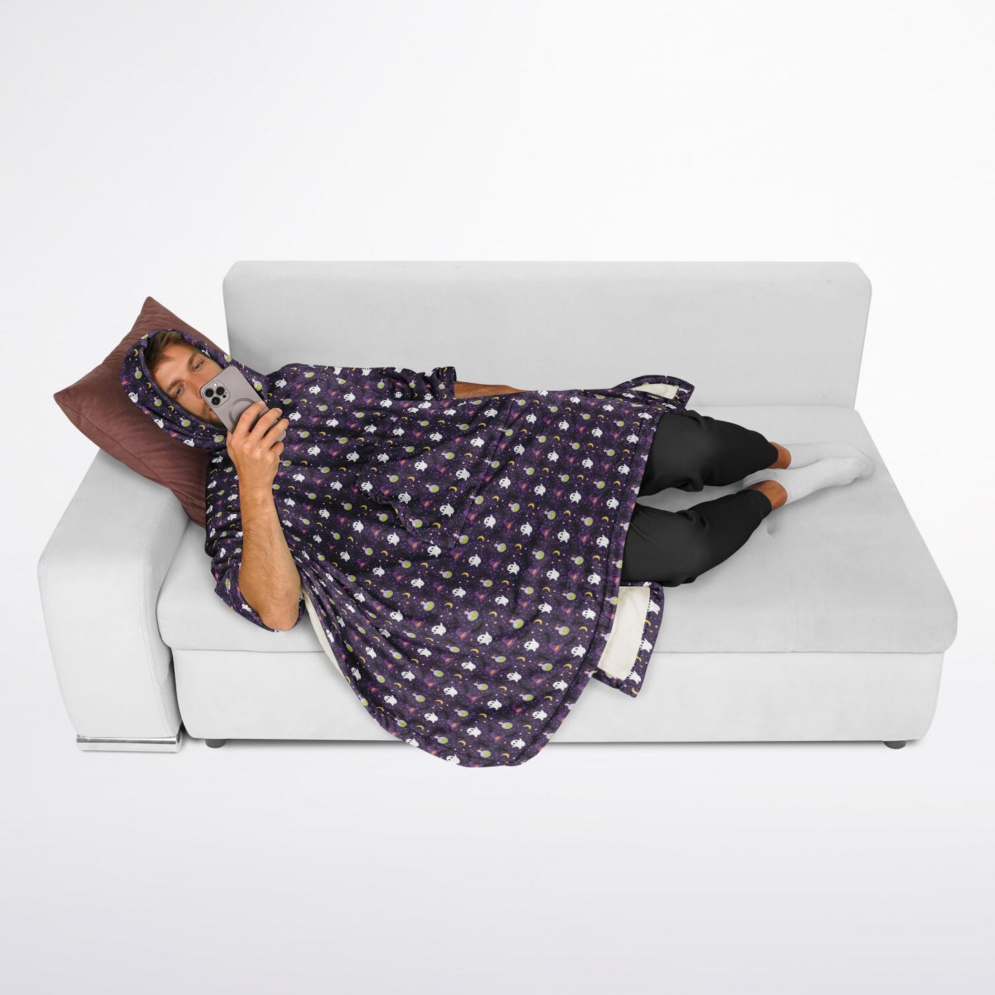 Flannel Blanket Poncho - AOP