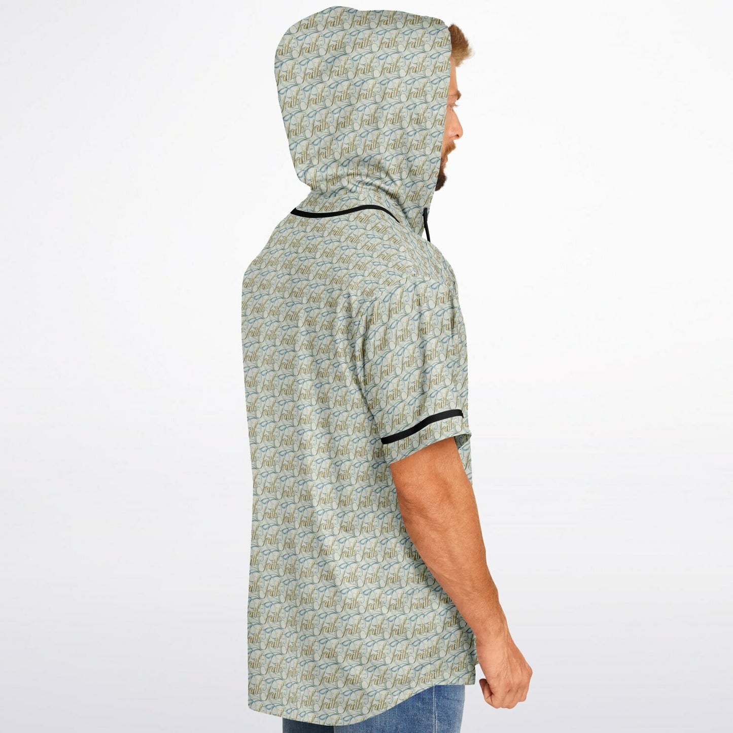 Hooded Baseball Jersey - AOP
