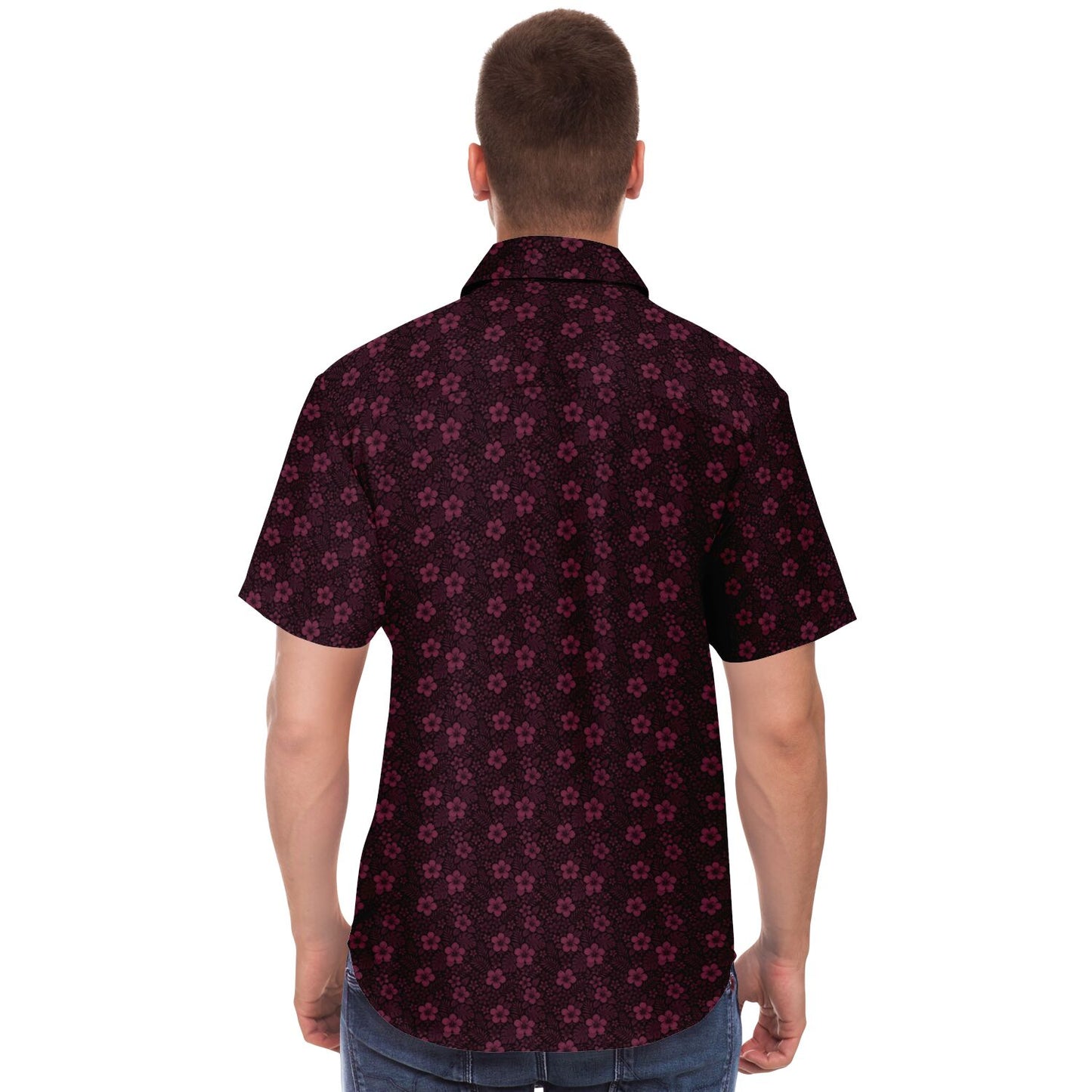 Short Sleeve Button Down Shirt - AOP