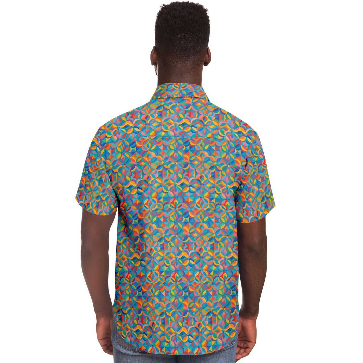 Short Sleeve Button Down Shirt - AOP