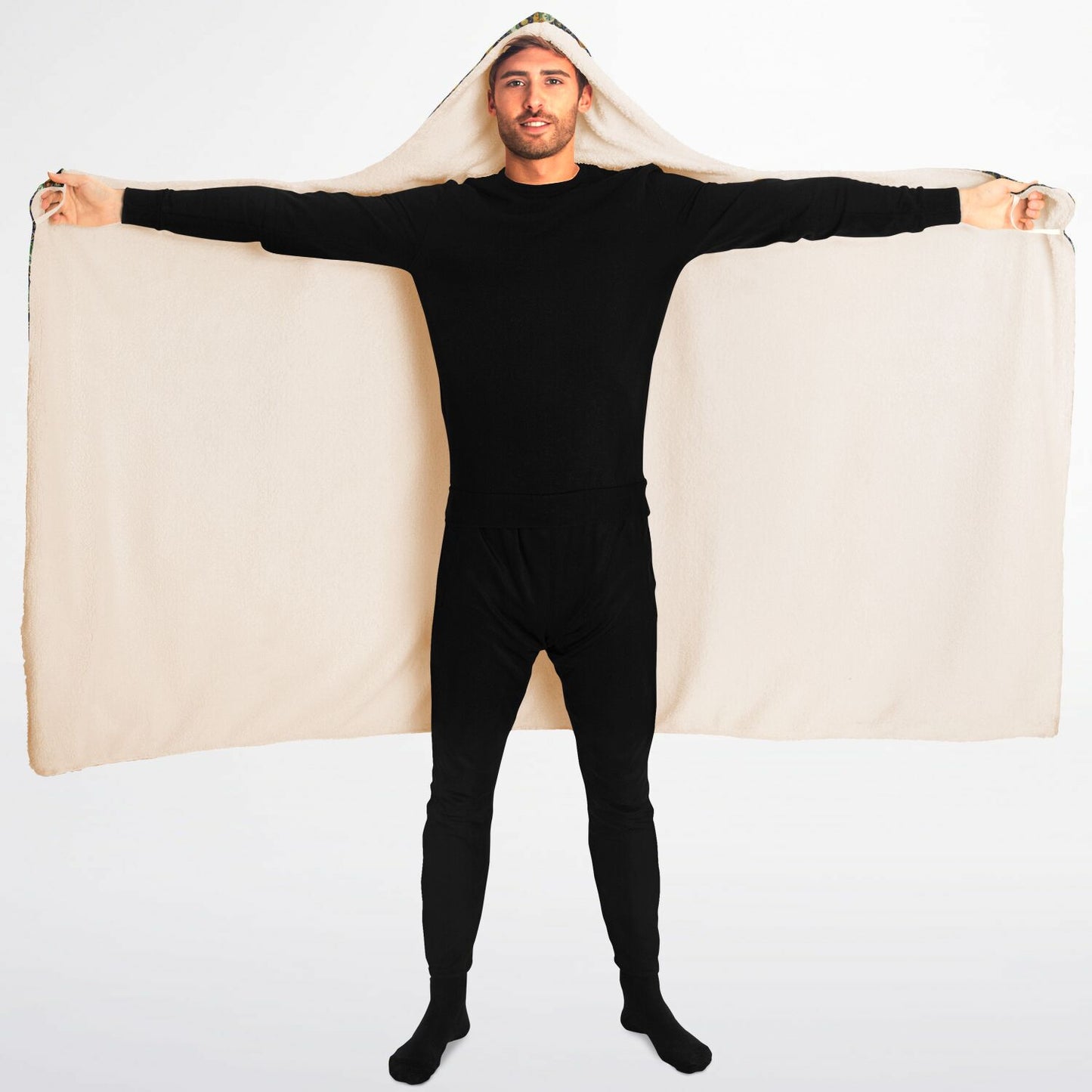 Hooded Blanket Micro Fleece - AOP