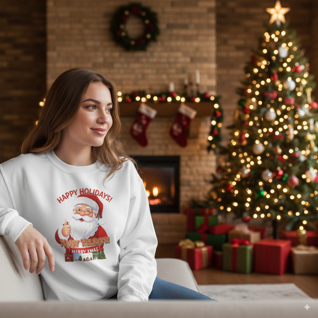 unisex holiday crewneck sweatshirt