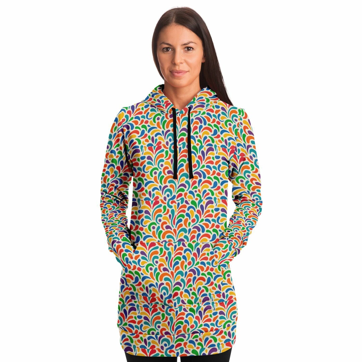 Fashion Longline Hoodie - AOP