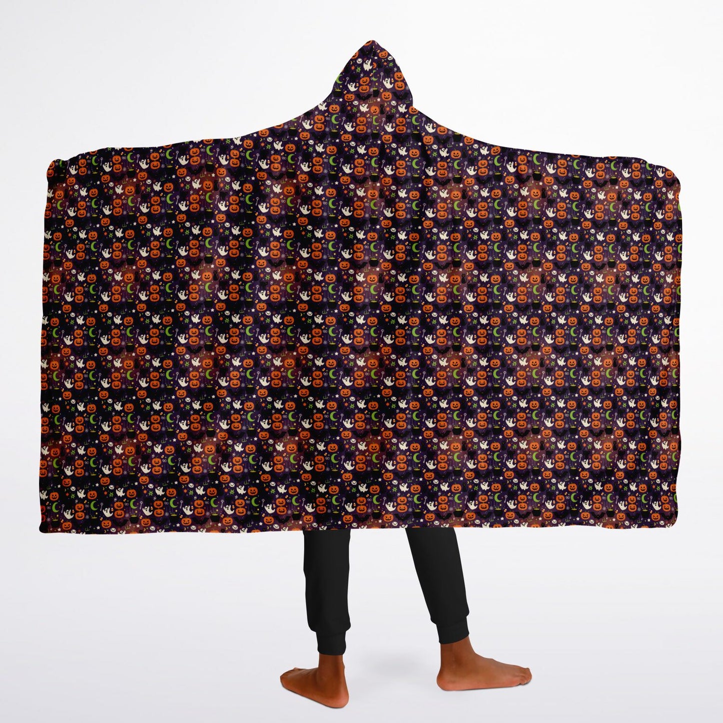 Youth Hooded Blanket Sherpa - AOP