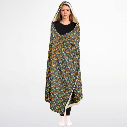 Hooded Blanket Micro Fleece - AOP