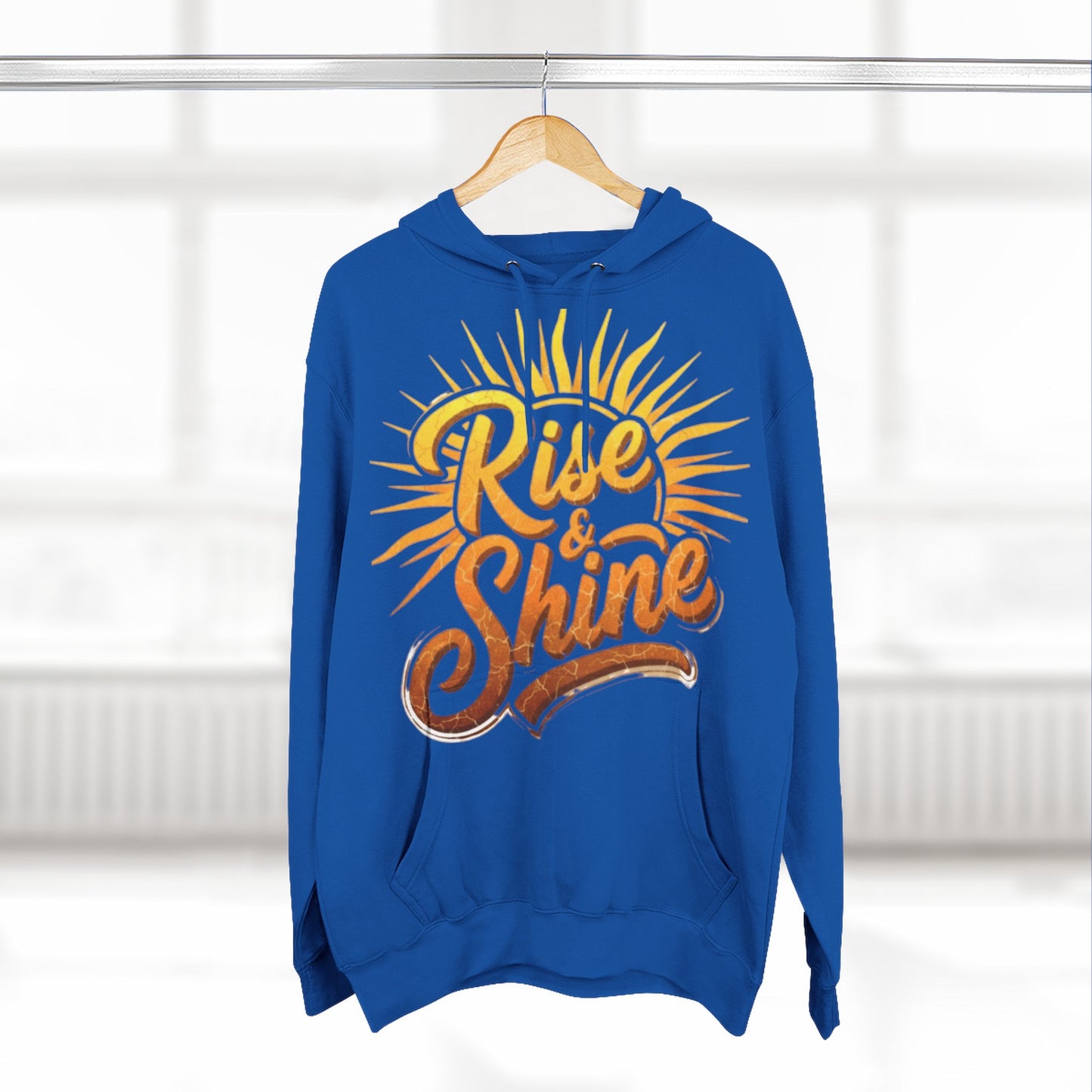 Rise & Shine Fleece Hoodie for Cozy Days, Inspirational Sweatshirt, Perfect Gift for Friends, Casual Wear, Comfort in Style